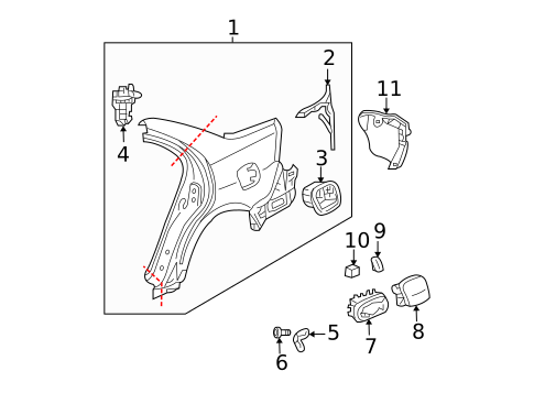 Quarter Panel & Components for 2007 Honda Accord #0