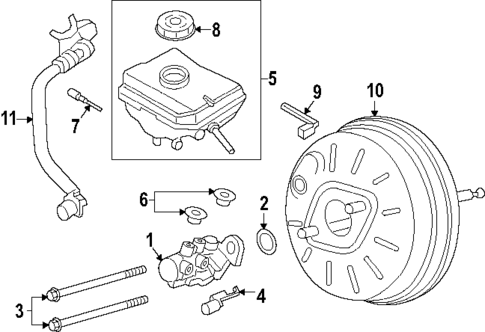 Master Cylinder - Components On Dash Panel for 2024 Porsche Cayenne #0