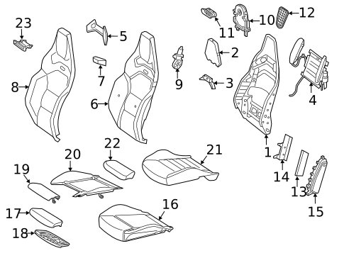 Driver Seat Components for 2021 Mercedes-Benz C63 AMG S #2