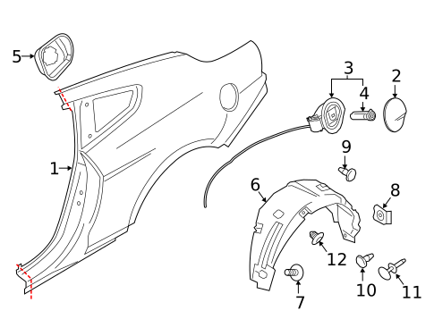 Quarter Panel & Components for 2023 Ford Mustang #1