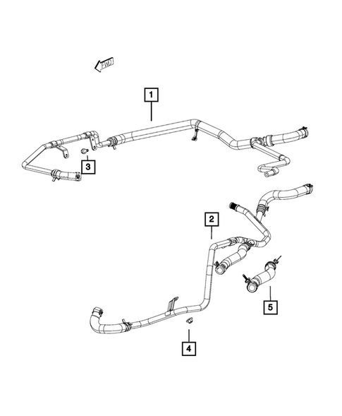 Air Conditioner and Heater Plumbing for 2014 Chrysler 300 #1