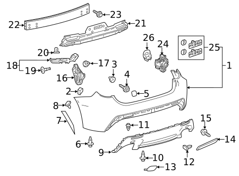Bumper & Components - Rear for 2018 Lexus RC F #0