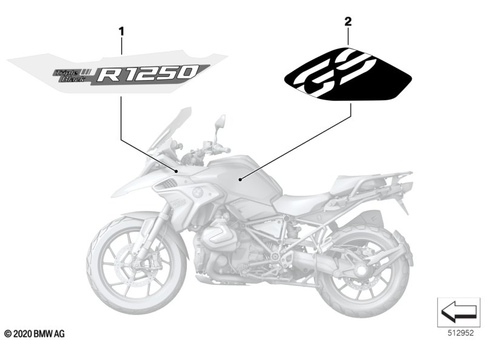 Stickers, Labels, Adhesive Film Strips for 2020 BMW-Motorrad R 1250 GS #4