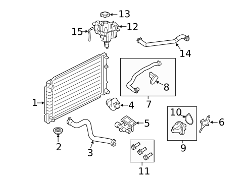Radiator & Components for 2010 Ford Escape #0