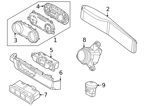 Cluster & Switches for 2022 Kia Carnival #0