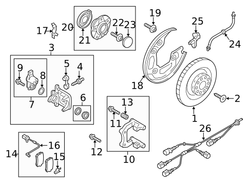 Rear Brakes for 2013 Audi A6 #1