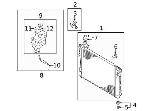 Radiator & Components for 2013 Hyundai Azera #0
