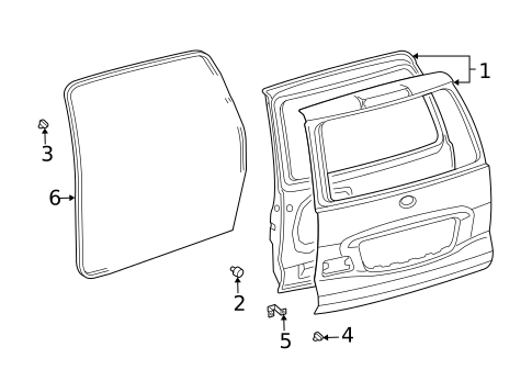 Door & Components for 2006 Lexus GX470 #2