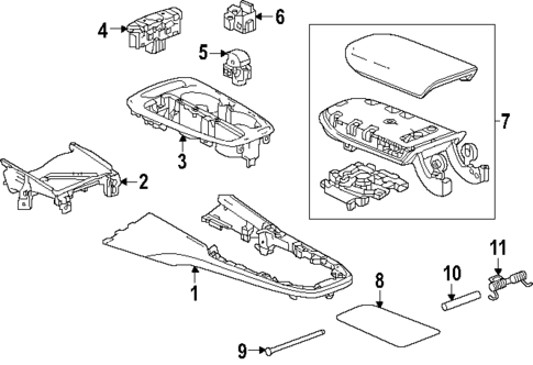 Center Console for 2024 Chevrolet Trax #1