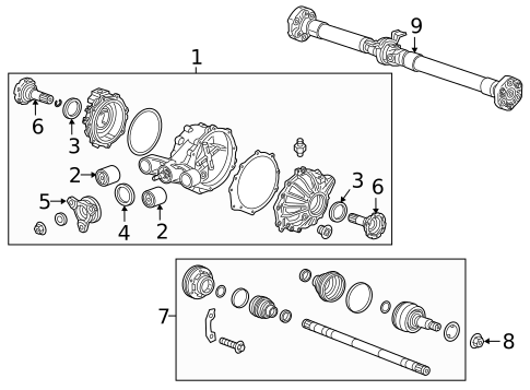 Axle & Differential for 2016 Cadillac ATS #0