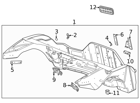 Rear Floor & Rails for 2022 Chevrolet Corvette #2