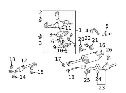 Exhaust Components for 2006 Lexus GX470 #0