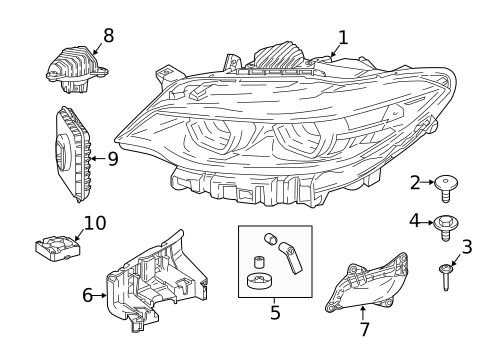 Headlamp Components for 2021 BMW M240i #0