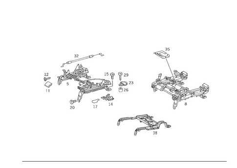 Seat Adjuster for 2002 Mercedes-Benz ML320 #1