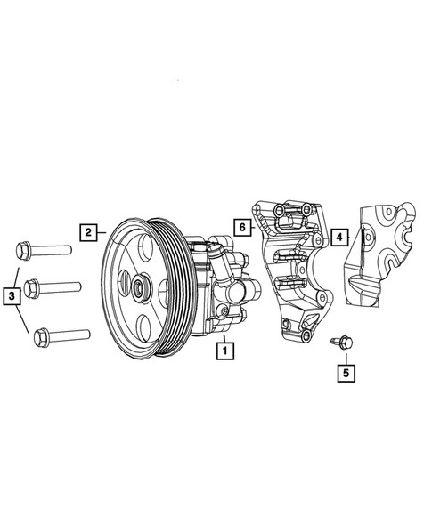 Power Steering Pump and Reservoir for 2011 Chrysler Town & Country #0