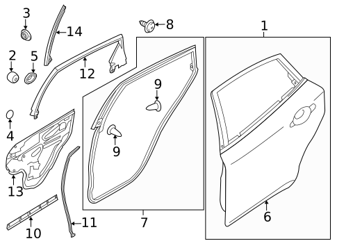 Door & Components for 2012 INFINITI M56 #1