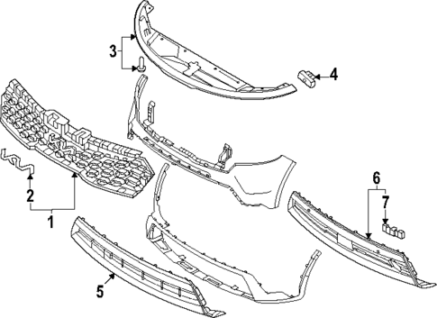 Grille & Components for 2023 Kia Sorento #0