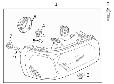 Headlamp Components for 2003 Land Rover Freelander #0