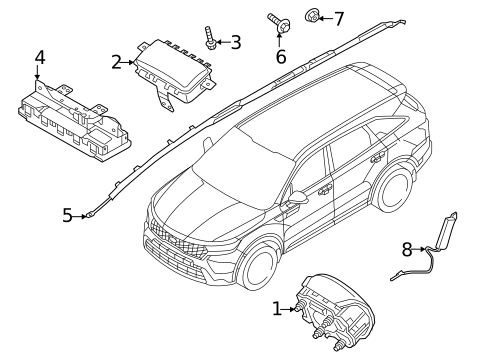 Air Bag Components for 2024 Kia Sorento #0