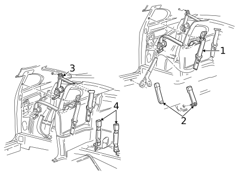 Front Seat Belts for 2004 Ford Mustang #1