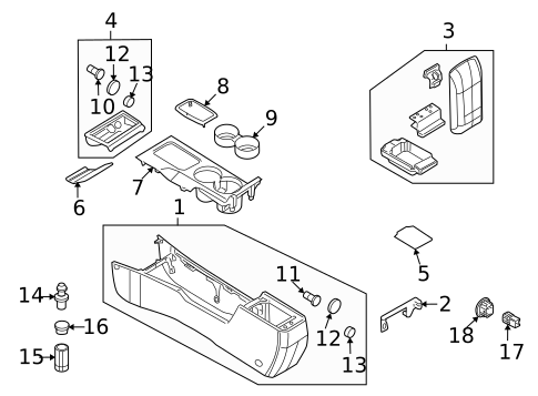 Console for 2009 Ford Fusion #0
