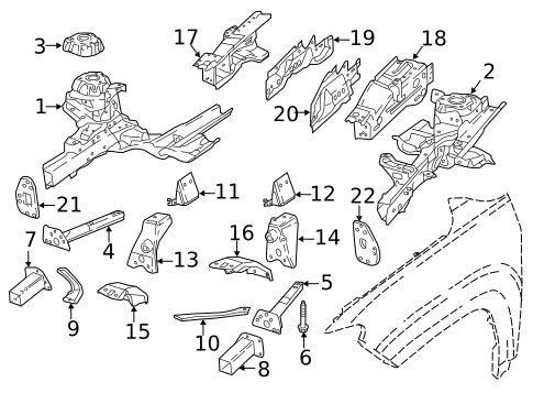 Structural Components & Rails for 2017 Jeep Compass #0
