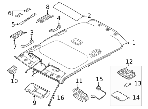 Interior Trim - Roof for 2021 Hyundai Venue #0