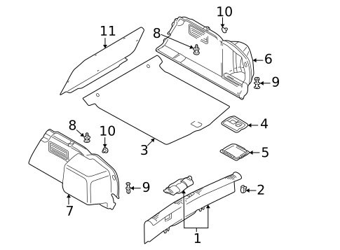 Interior Trim - Rear Body for 2006 Audi A4 Quattro #1