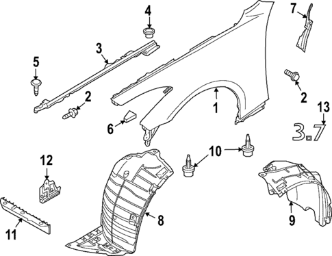 Fender & Components for 2014 INFINITI Q60 #0