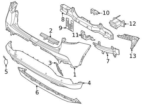 Bumper & Components - Rear for 2023 Genesis GV60 #0