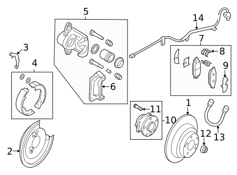 Brake Components for 2009 Subaru Outback #0
