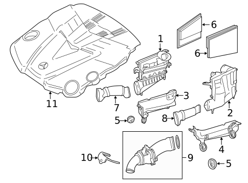 Air Intake for 2015 Mercedes-Benz GL350 #1
