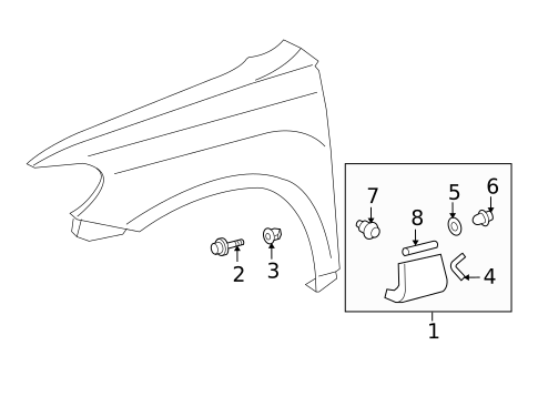 Exterior Trim - Fender for 2012 Toyota Highlander #1