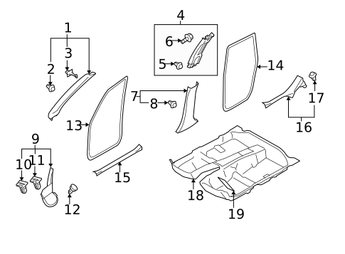 Interior Trim - Pillars for 2018 Subaru Forester #0