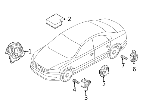 Air Bag Components for 2022 Volkswagen Passat #1