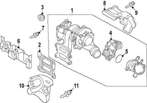 Turbo Charger for 2025 Hyundai Santa Fe #1