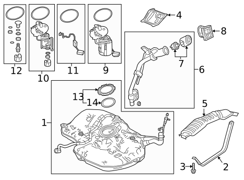 Fuel System Components for 2018 Honda Civic #0