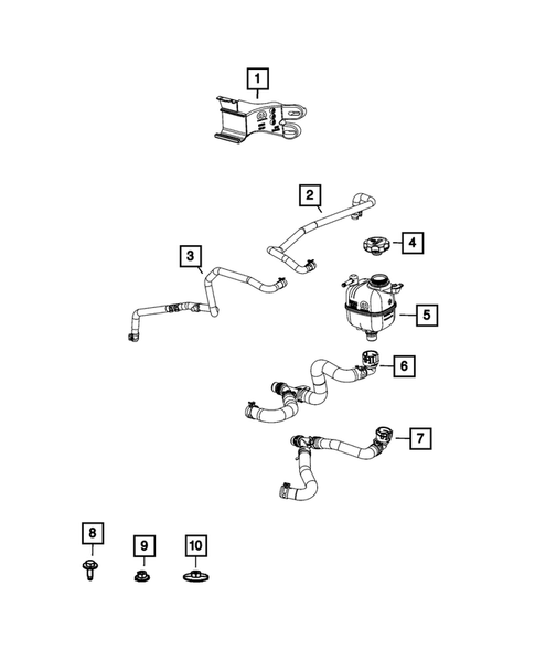 Engine Coolant Reservoir (Bottle) for 2019 Jeep Wrangler #1