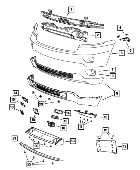 Front Bumper and Fascia for 2012 Jeep Grand Cherokee #0