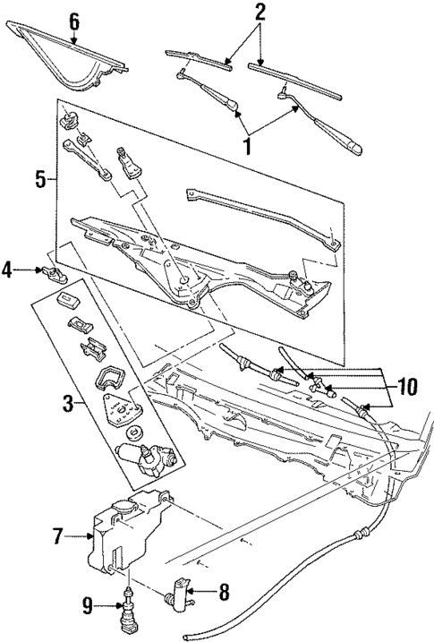 Wiper & Washer Components for 1998 Mercury Grand Marquis #0