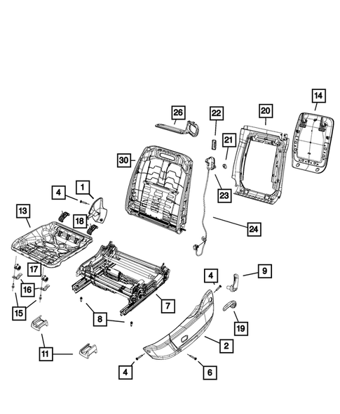 Front Seats - Adjusters, Recliners, Shields and Risers for 2010 Dodge Challenger #0