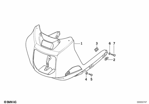 Motorcycle Trim Section, Windshield for 2002 BMW-Motorrad R 1150 RS #4