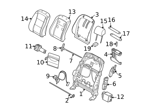 Front Seat Components for 2008 BMW 528xi #4