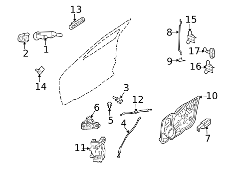 Lock & Hardware for 2007 Ford Fusion #0