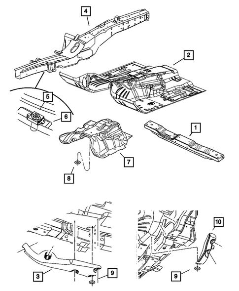 Floor Pans for 2010 Jeep Commander #1
