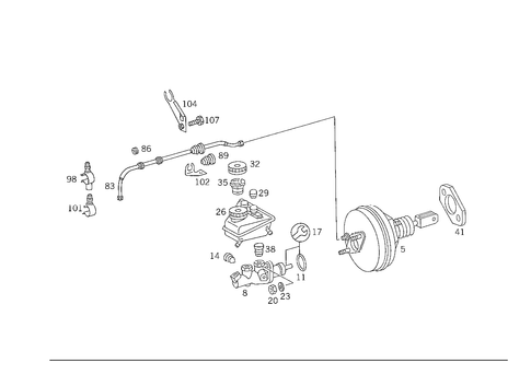 Brake Booster for 1991 Mercedes-Benz 300CE #1