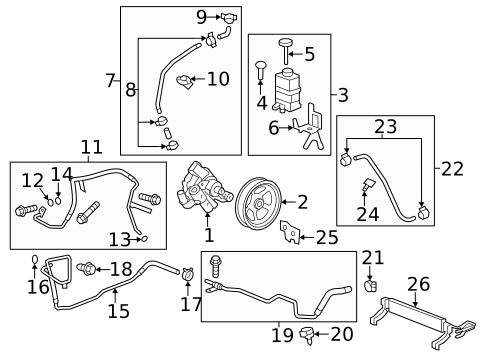 Pump & Hoses for 2013 Buick Enclave #0
