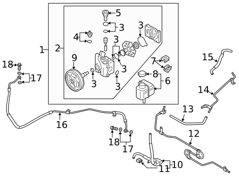 Pump & Hoses for 2011 Mazda CX-7 #0