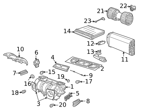 Evaporator & Heater Components for 2006 BMW X5 #0