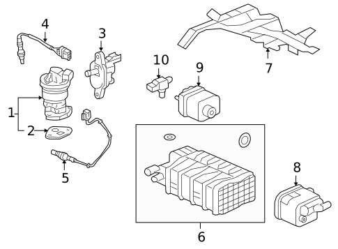 Emission Components for 2009 Acura RL #0